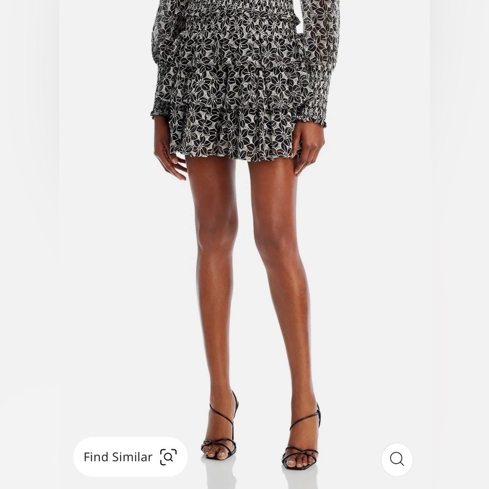 En Saison Womens Burnout Tiered Mini Skirt (0052)